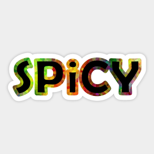 SPICY Food Typography Sticker